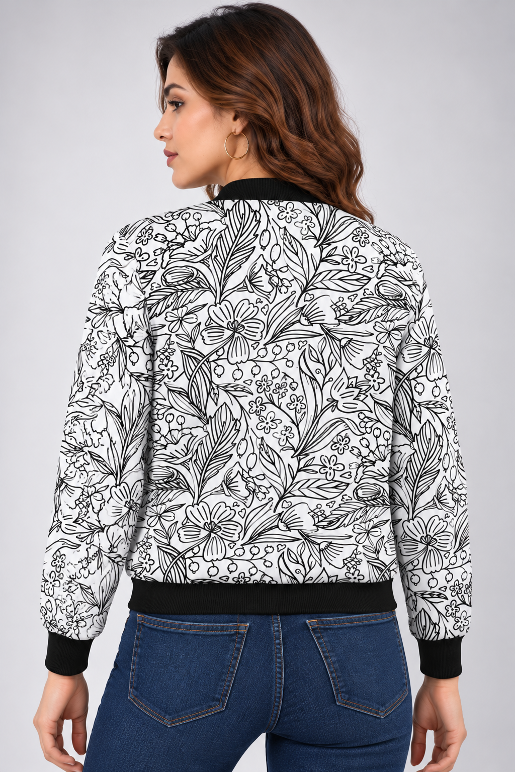 Midnight Garden Women’s AOP Bomber Jacket