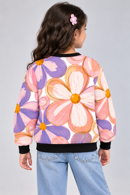 Pastel Bloom Kids AOP Sweatshirt