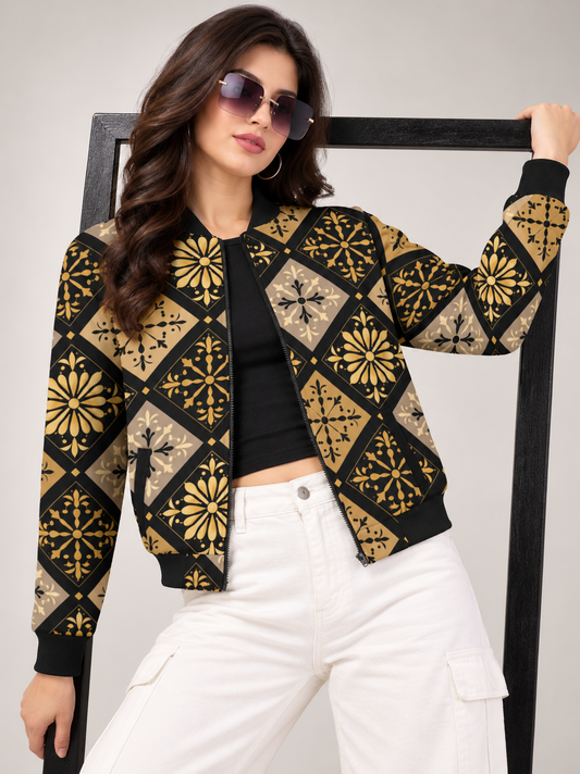 Golden Heritage Women’s AOP Bomber Jacket