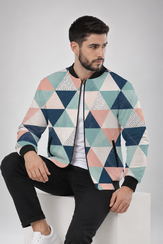 Pastel Prism AOP Bomber Jacket