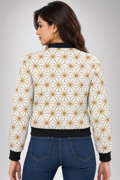 Golden Prism Women’s AOP Bomber Jacket