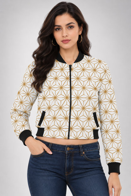 Golden Prism Women’s AOP Bomber Jacket