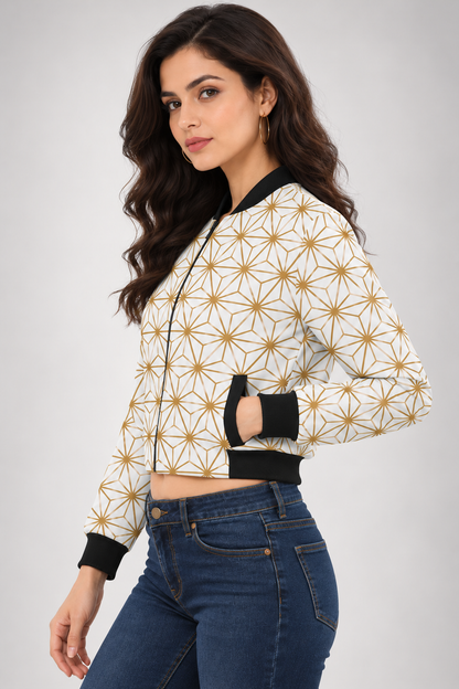 Golden Prism Women’s AOP Bomber Jacket