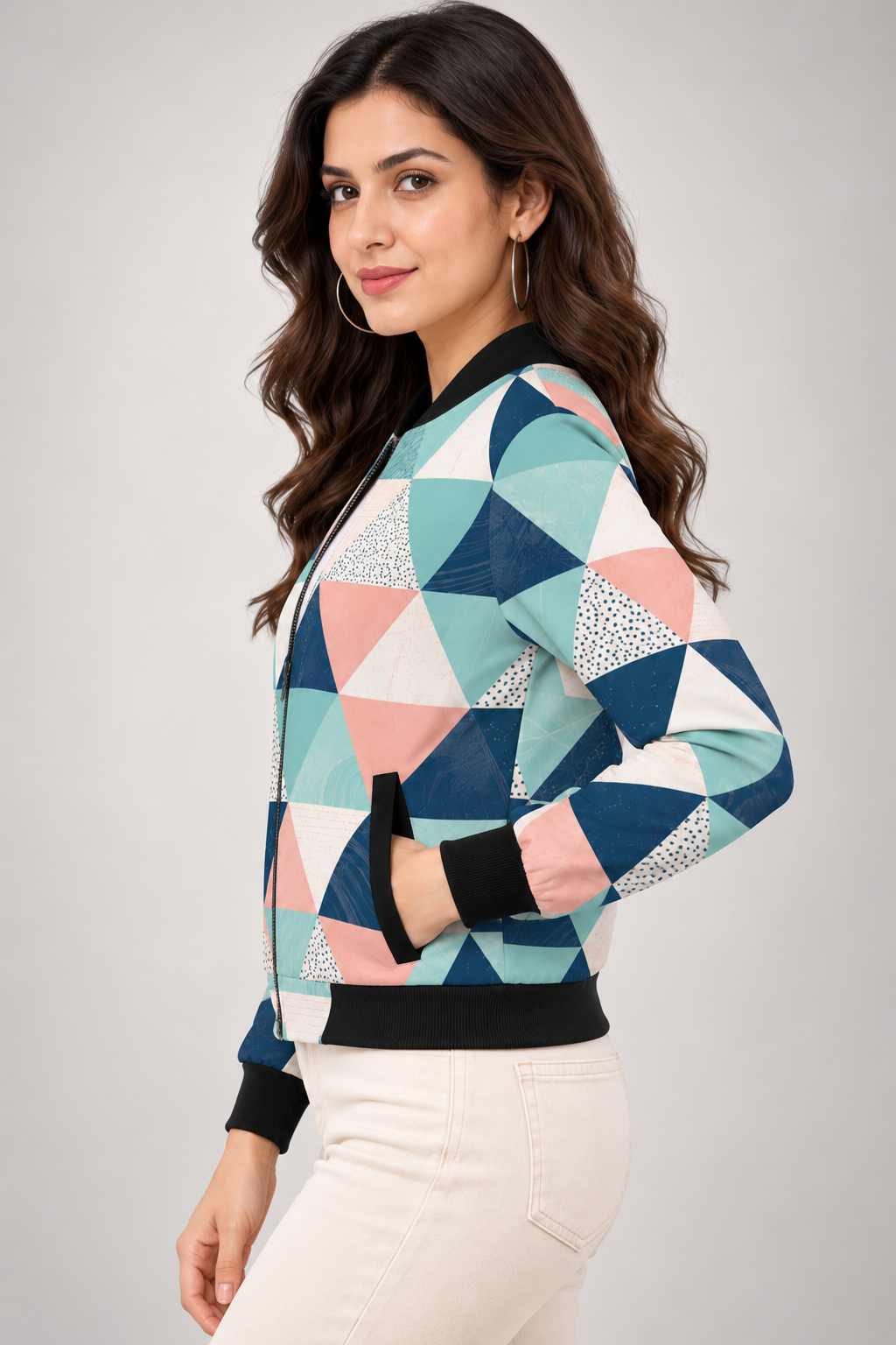 Pastel Prism Women’s AOP Bomber Jacket