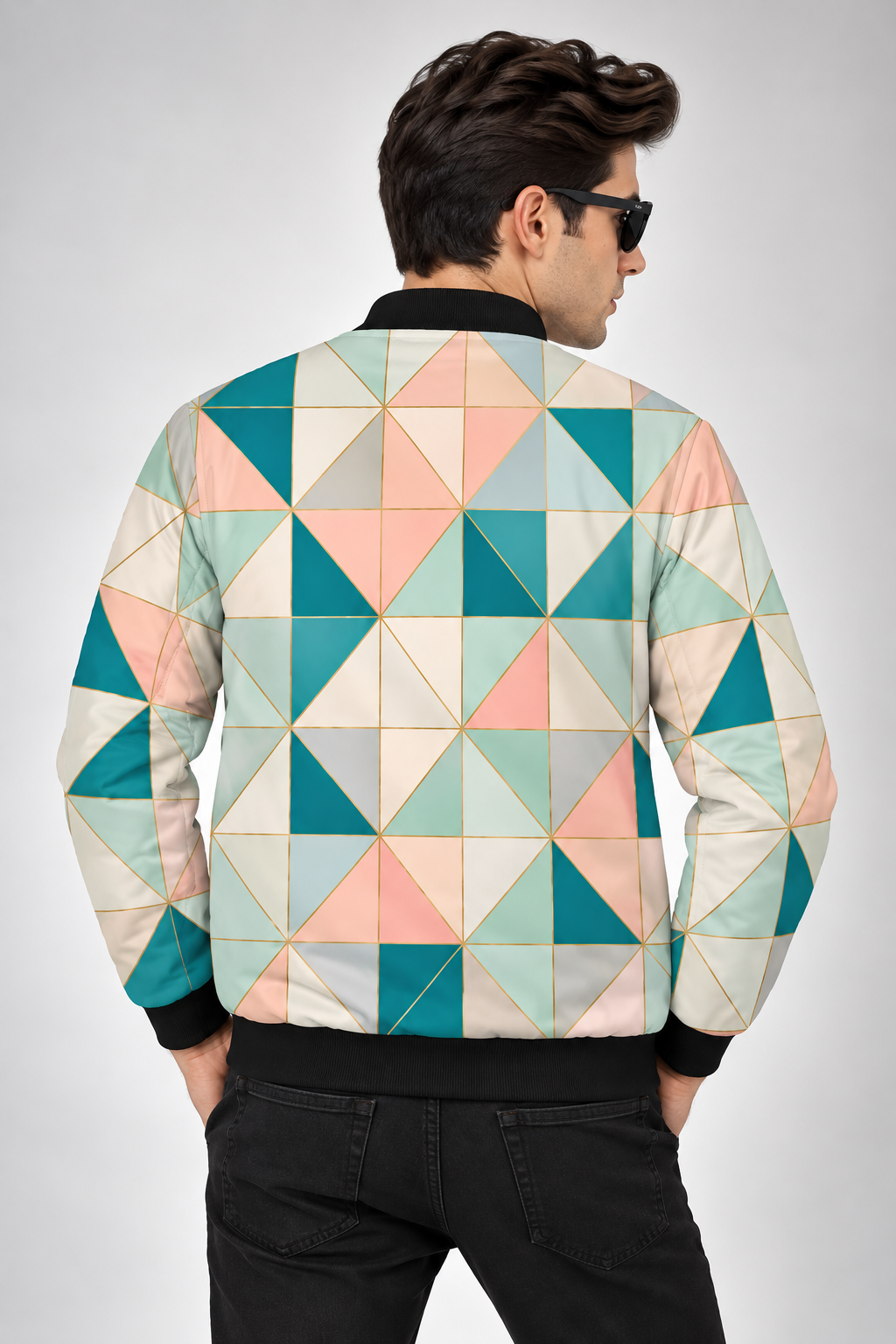 Pastel Mosaic AOP Bomber Jacket