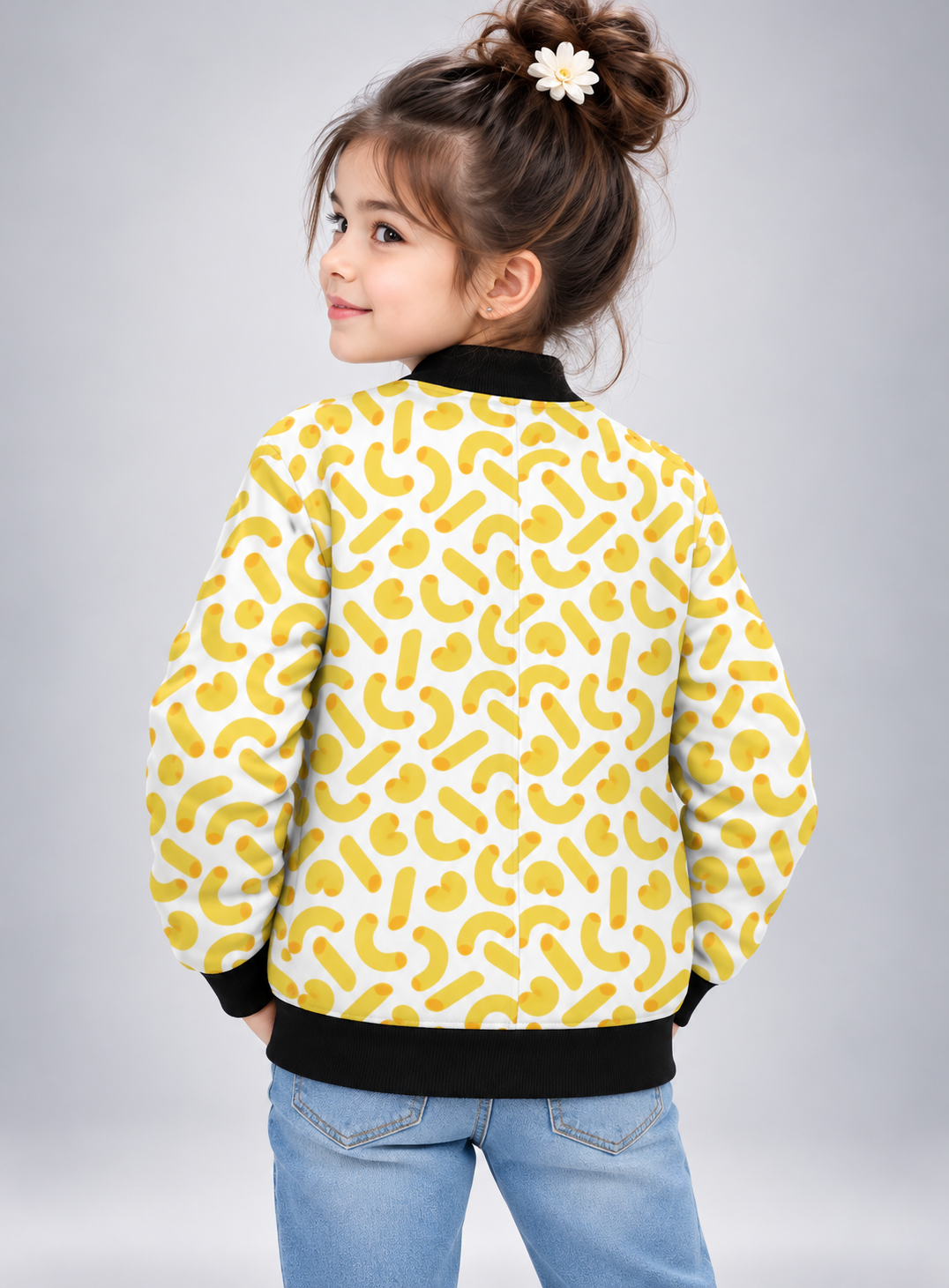 Sunny Swirl AOP Kids Bomber Jacket