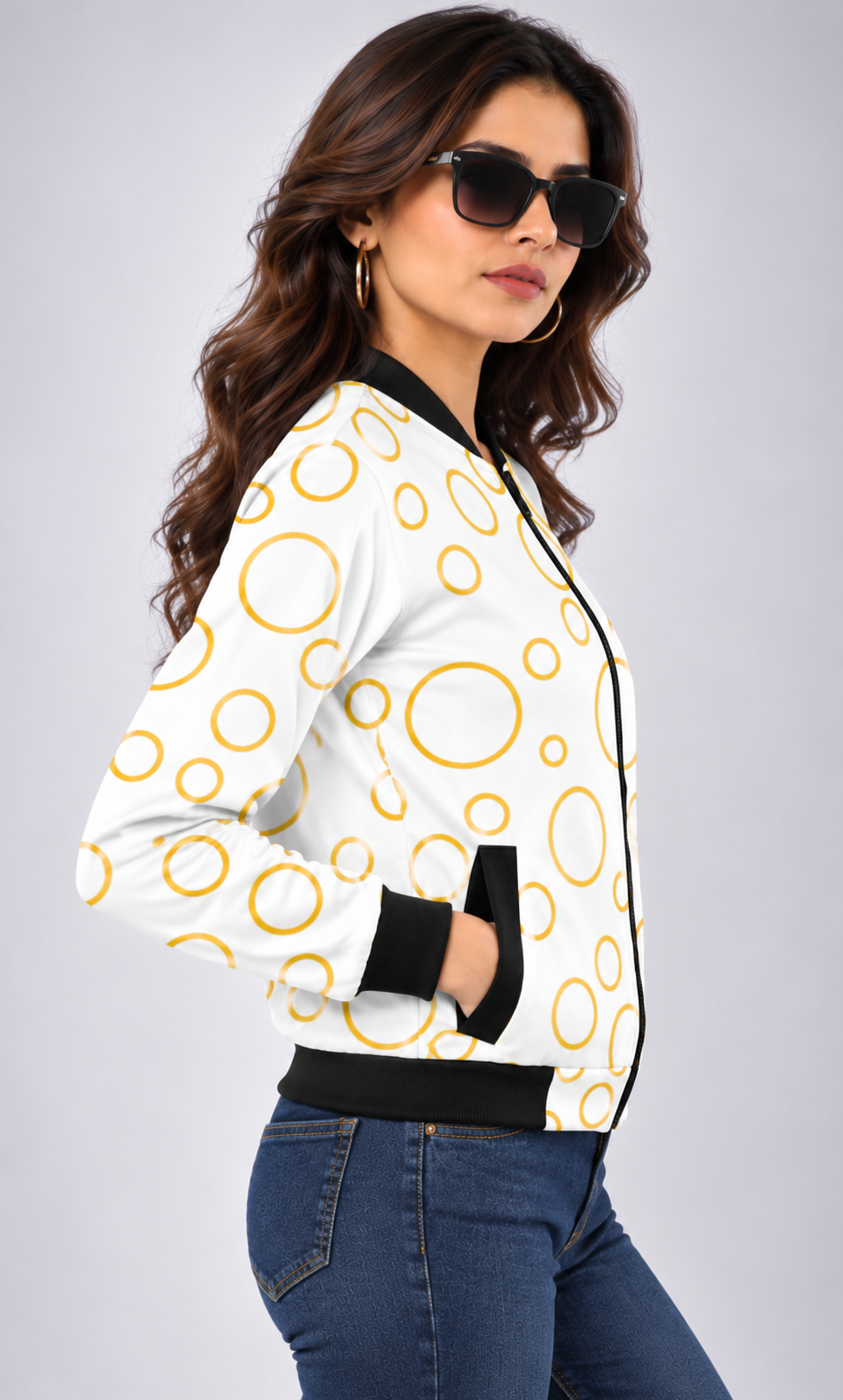 Golden Halo Women’s AOP Bomber Jacket