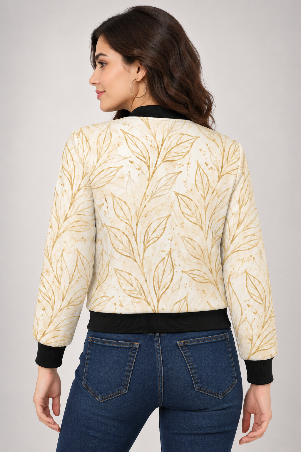 Golden Botanica Women’s AOP Bomber Jacket