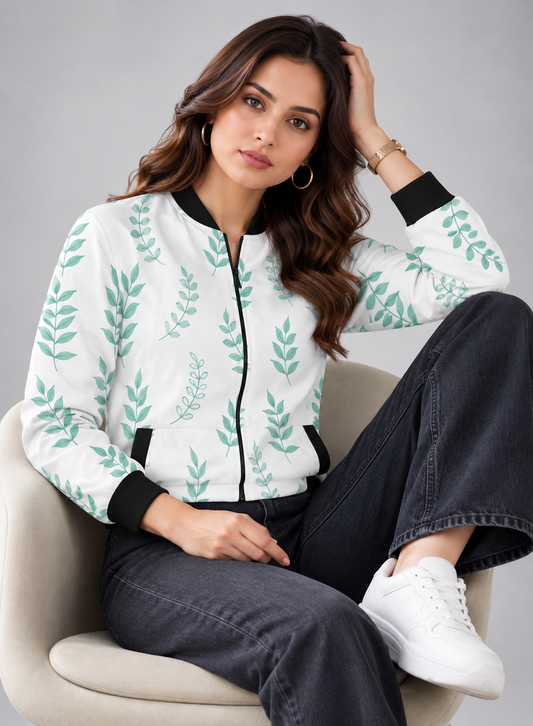 Sage Serenity Women’s AOP Bomber Jacket