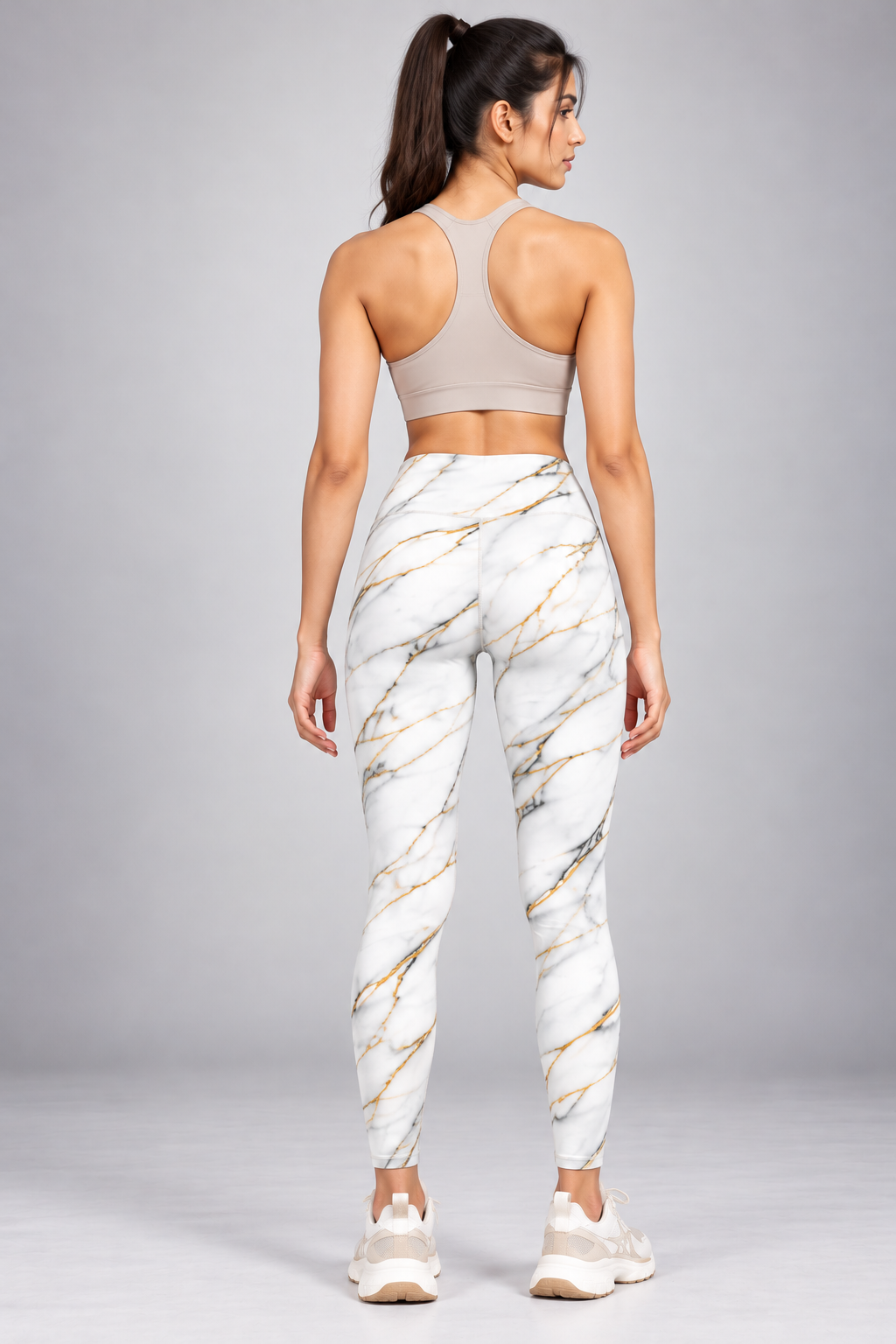Golden Marble AOP Gym Leggings