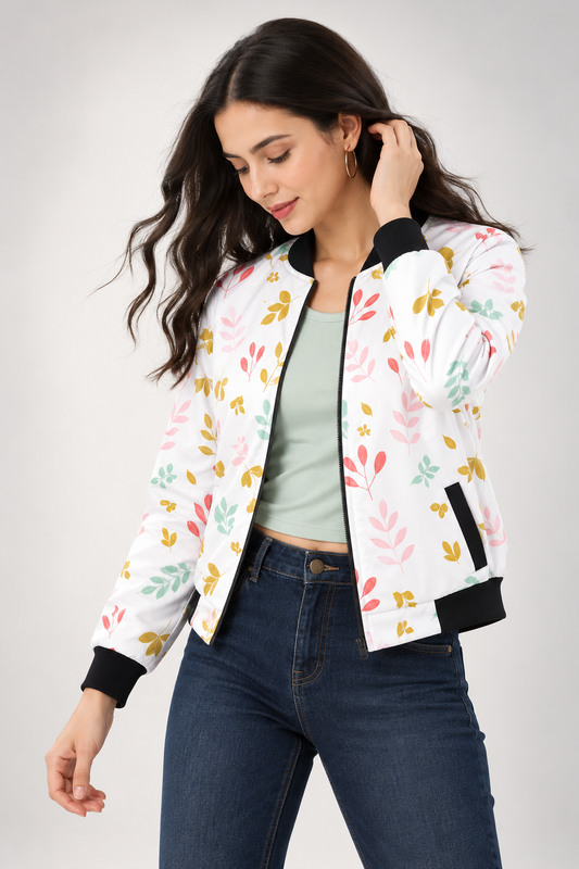 Pastel Meadow Women’s AOP Bomber Jacket