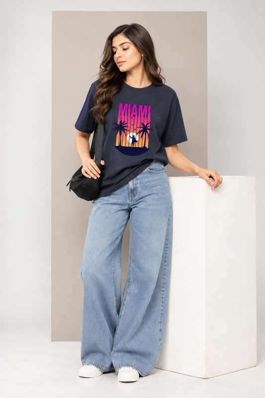 Miami Sunset Unisex Basic T-Shirt