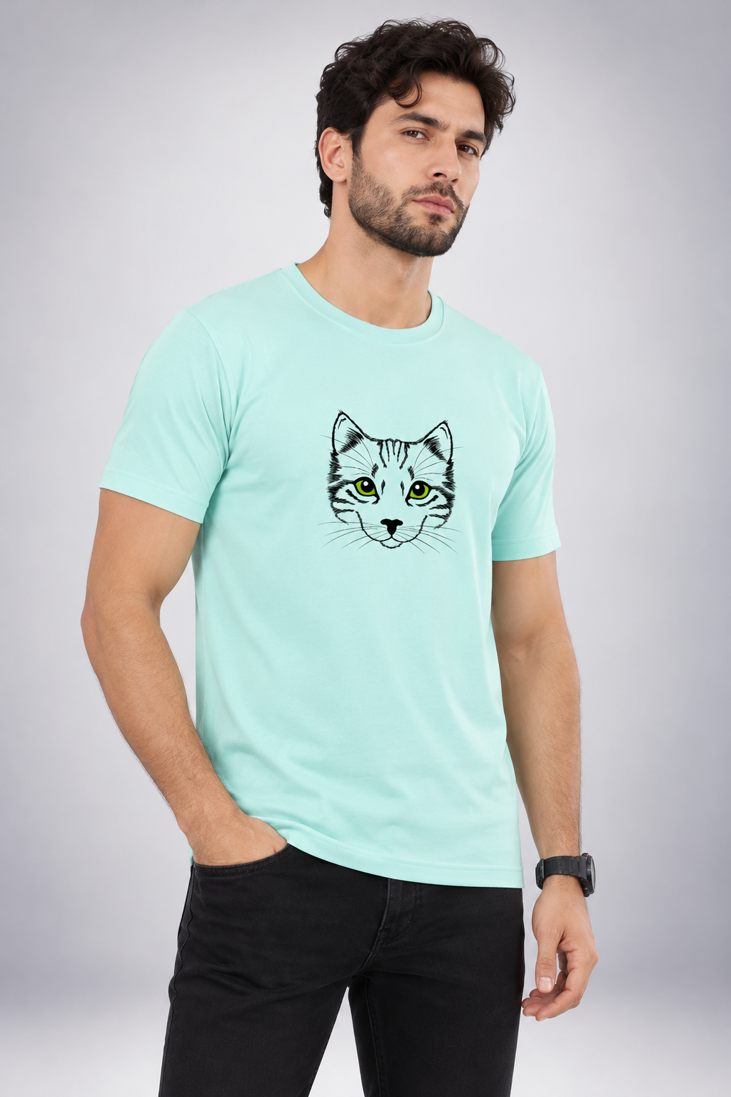 Feline Gaze Unisex Stretch T-shirt