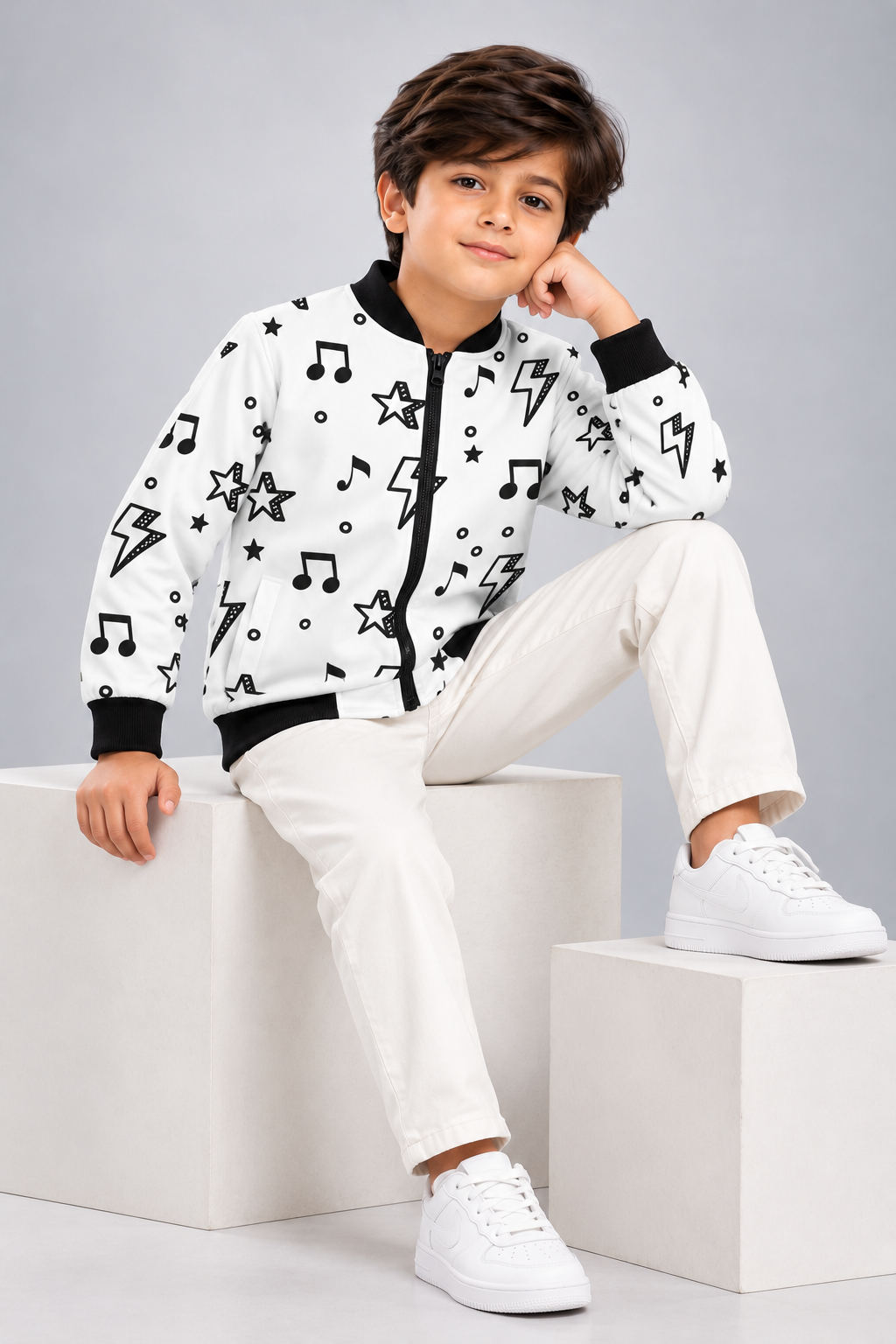 Rockstar Vibes AOP Kids Bomber Jacket