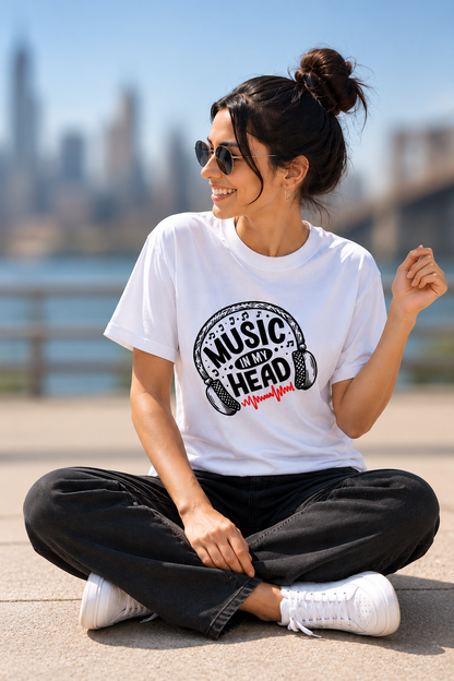 "Music In My Head" Unisex Standard Crew T-Shirt