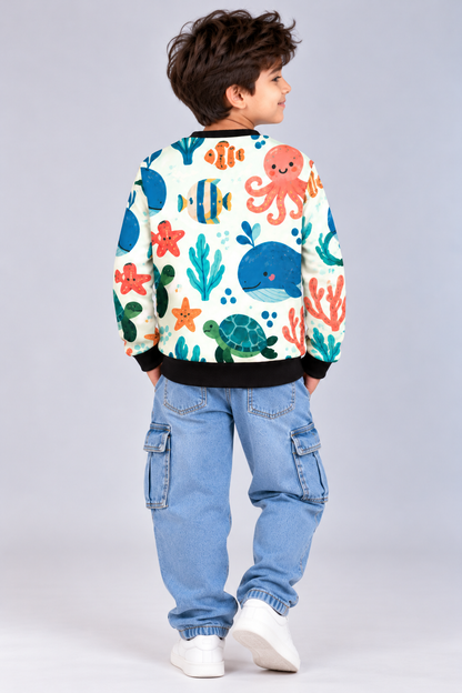 Ocean Friends Kids AOP Sweatshirt