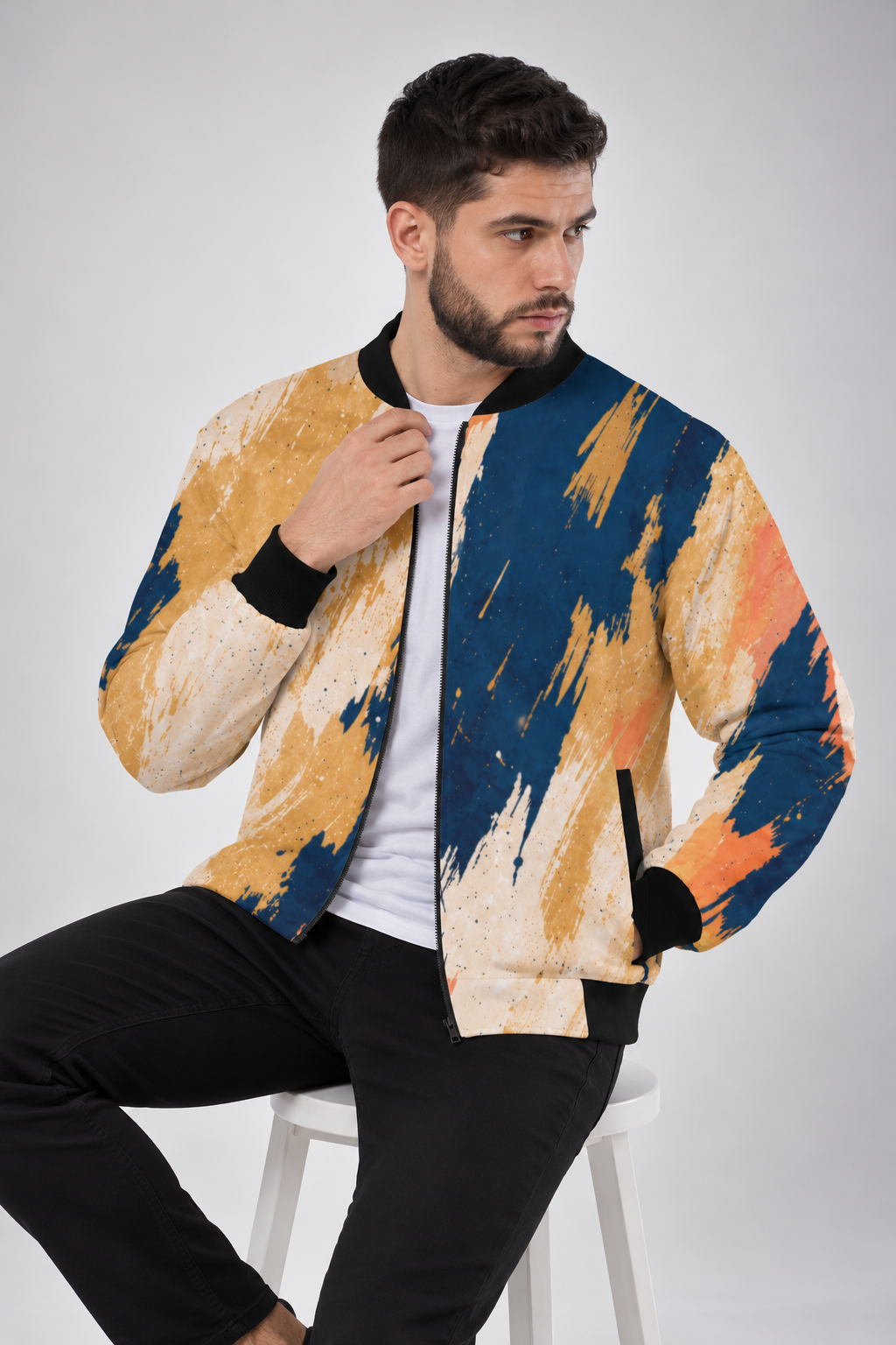 Urban Strokes AOP Bomber Jacket