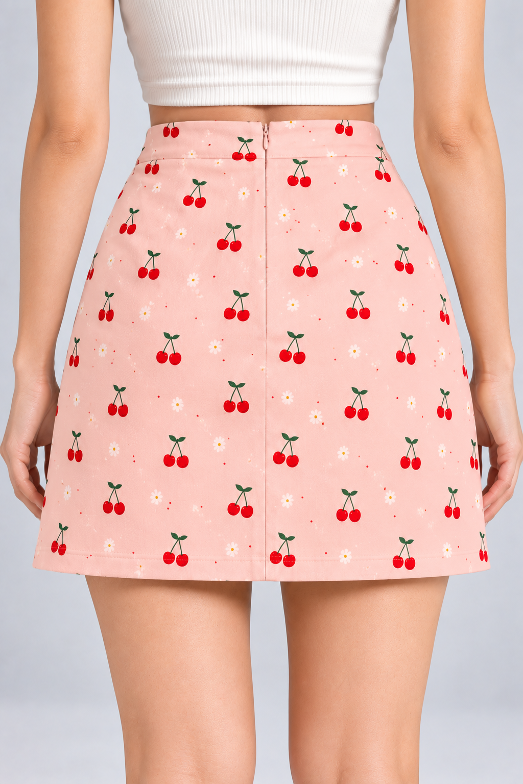 Cherry Blush AOP Mini Skirt