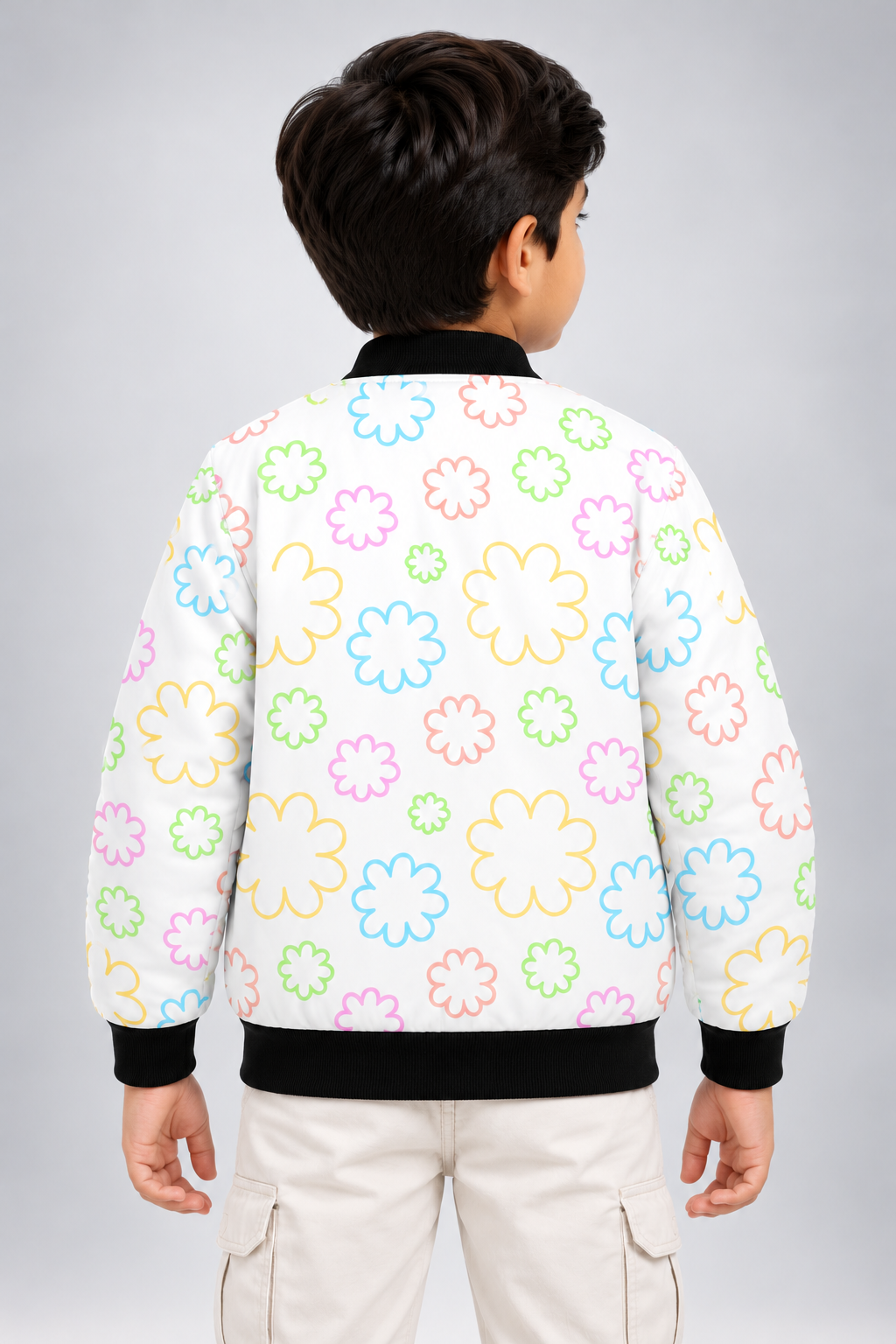 Playful Petals AOP Kids Bomber Jacket