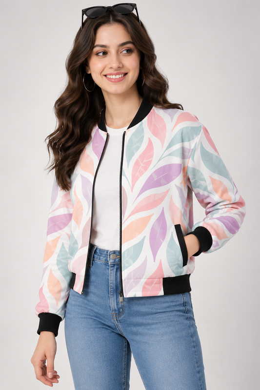 Pastel Breeze Women’s AOP Bomber Jacket