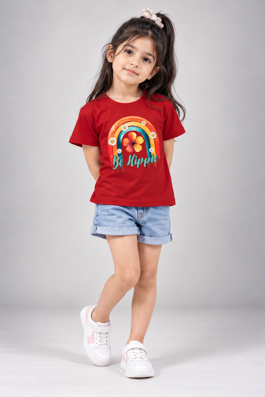 Be Hippie Girl's Crew Neck T-Shirt