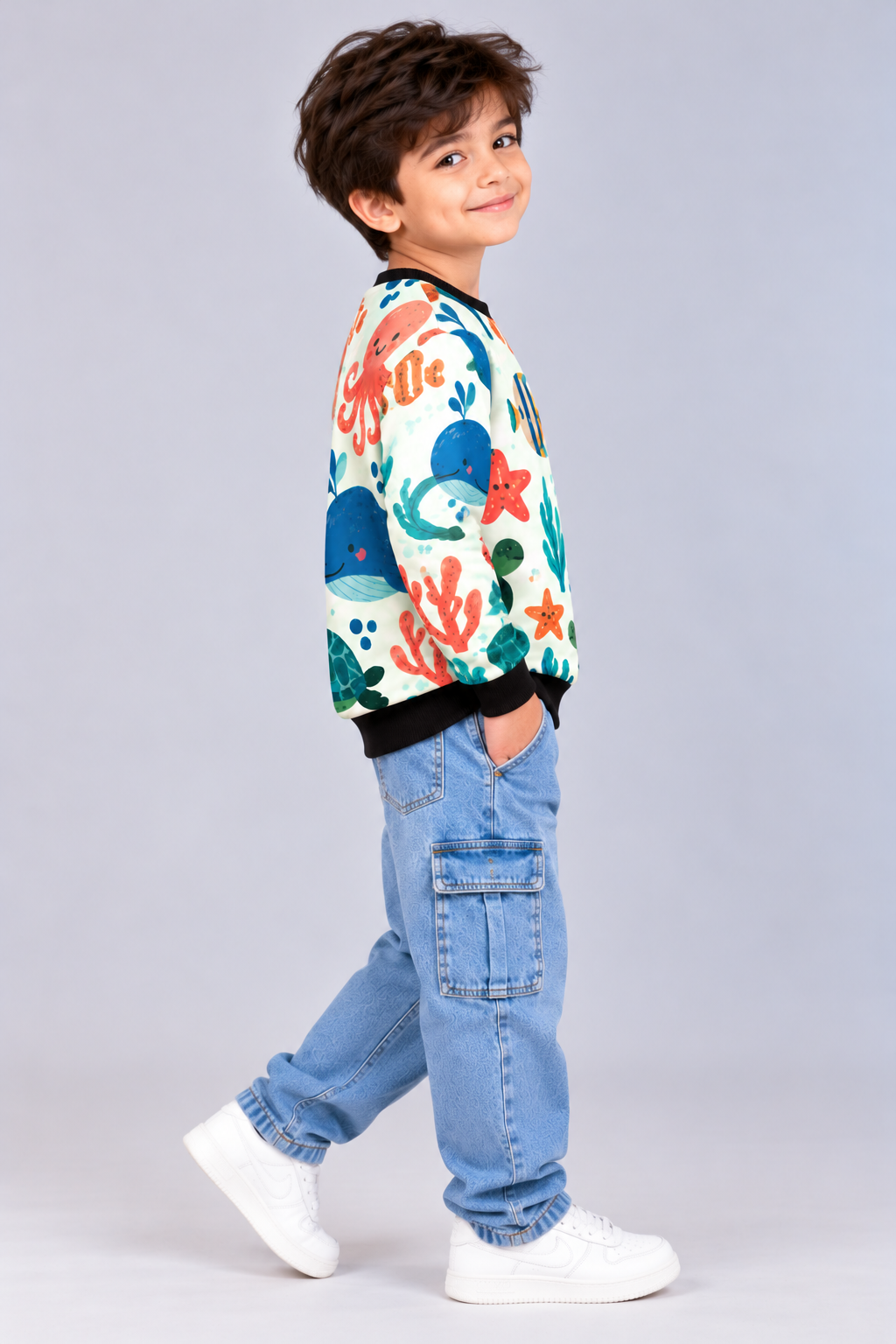 Ocean Friends Kids AOP Sweatshirt