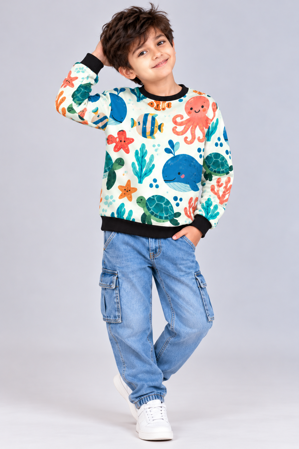 Ocean Friends Kids AOP Sweatshirt