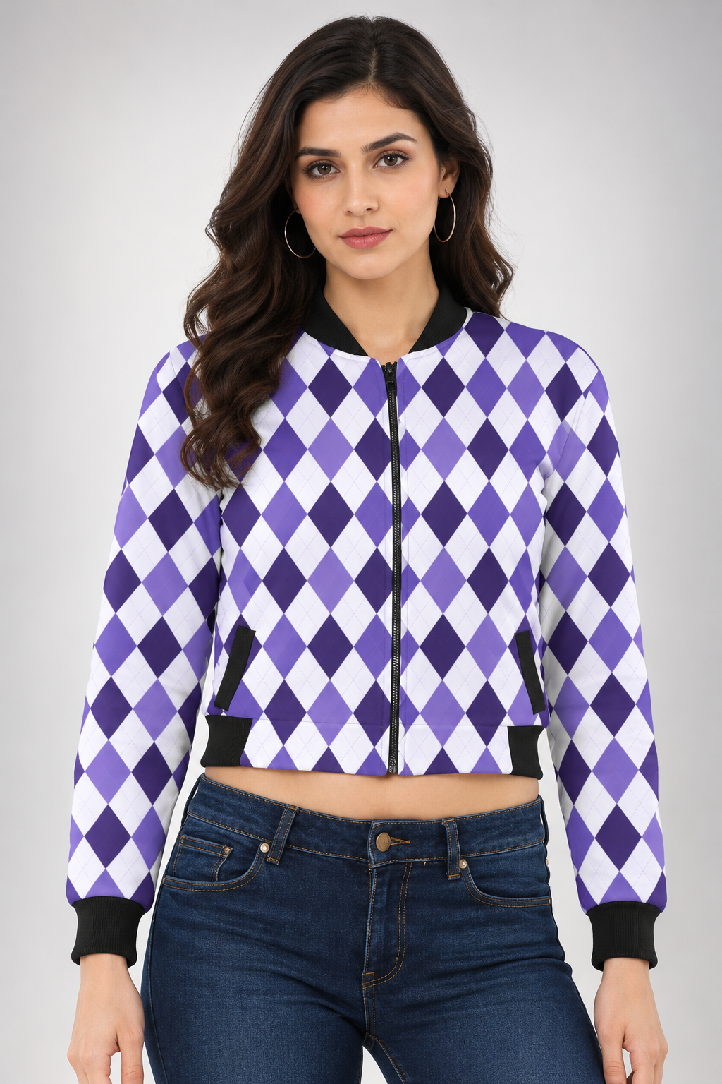 Purple Diamond Women’s AOP Bomber Jacket
