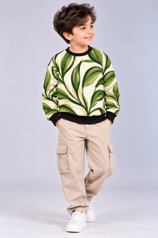 Botanical Breeze Kids AOP Sweatshirt