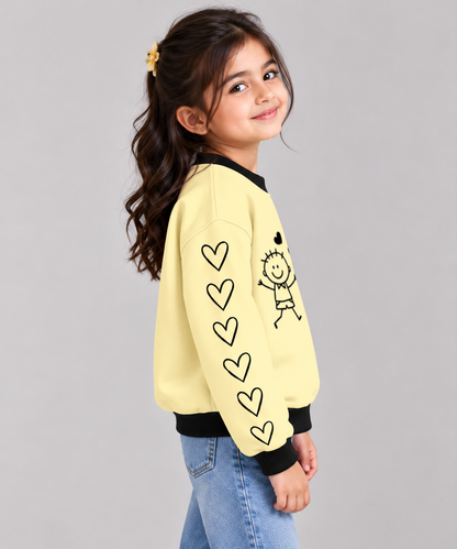 Happy Friends Doodle Kids Unisex Sweatshirt