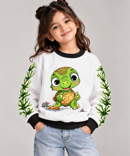 Little Turtle Buddy Kids Unisex Sweatshirt