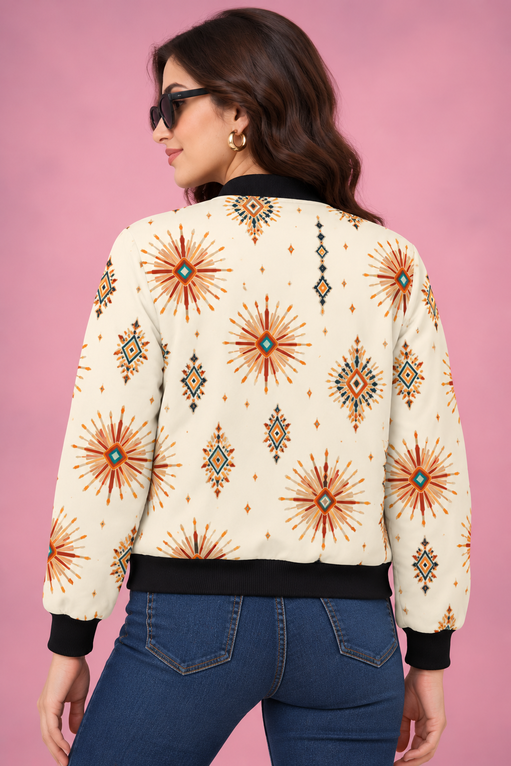 Desert Radiance Women’s AOP Bomber Jacket