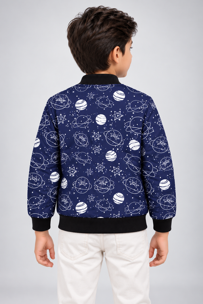 Cosmic Explorer AOP Kids Bomber Jacket