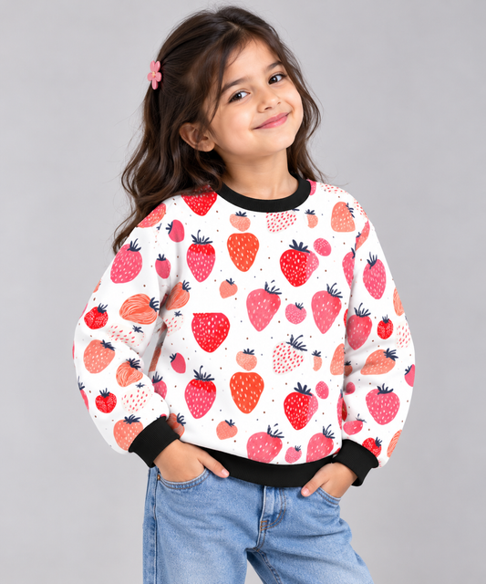 Strawberry Bliss Kids Sweatshirt