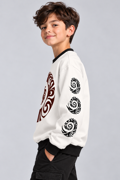 Tribal Spiral Kids AOP Unisex Sweatshirt