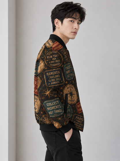 Wanderlust Passport AOP Bomber Jacket