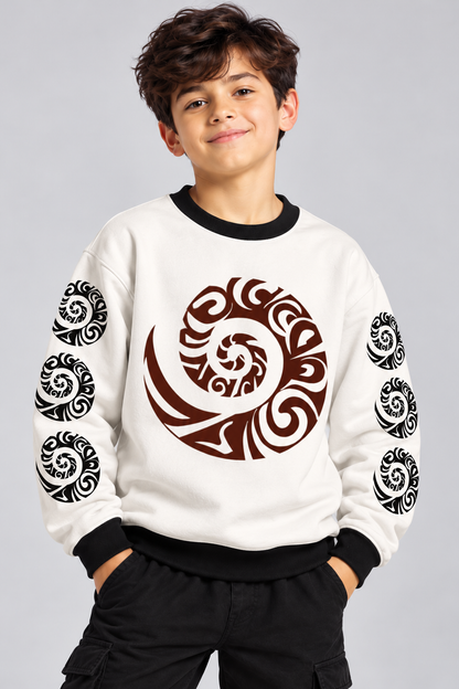 Tribal Spiral Kids AOP Unisex Sweatshirt