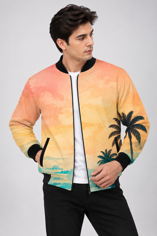 Golden Horizon AOP Bomber Jacket