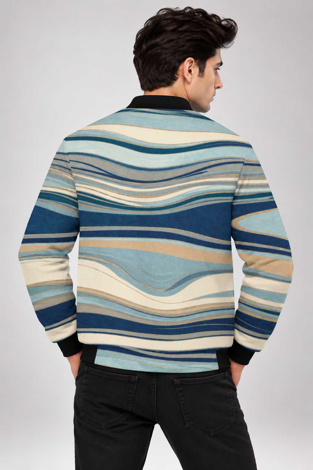 Coastal Drift AOP Bomber Jacket