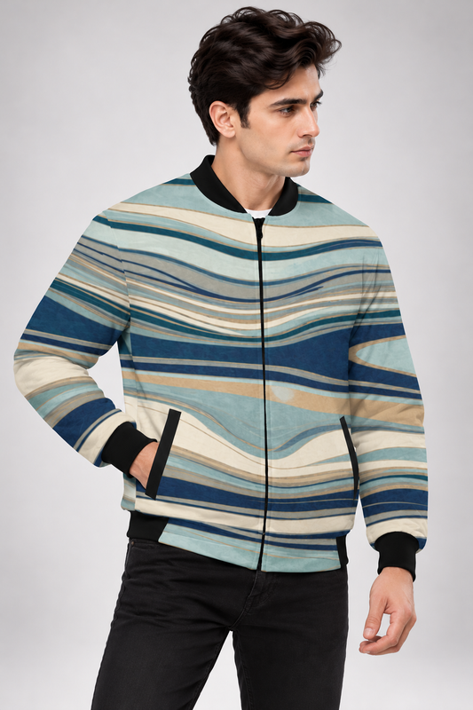 Coastal Drift AOP Bomber Jacket