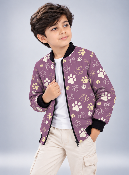 Pawfect Pals AOP Kids Bomber Jacket