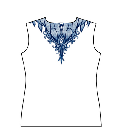 Women's Indigo Artistry Crew Neck Classic T-Shirt